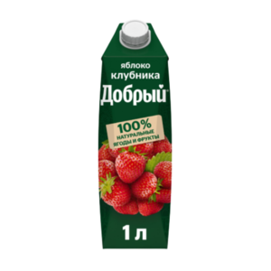 Сок Яблоко,клубника «Добрый» 1л