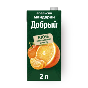 Напиток сокосодержащий Апельсин-мандарин «Добрый» 2 л