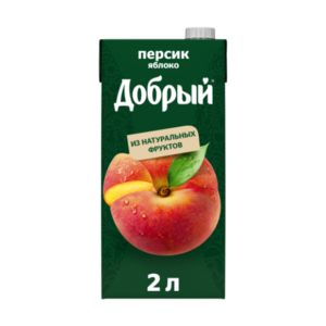 Сок Персик, Яблоко «Добрый» 2л
