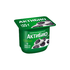 Биойогурт Актибио с черносливом обогащенный бифидобактериями 2.9%, 130г