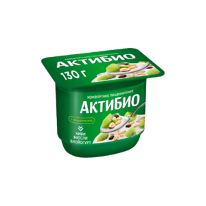 Биойогурт Актибио с киви и мюсли обогащенный бифидобактериями 3%, 130г
