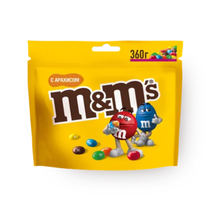Драже M&M's с арахисом и молочным шоколадом 360 г