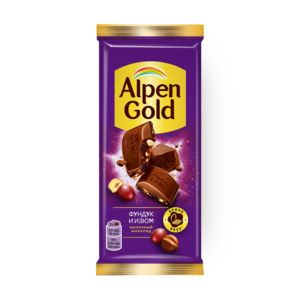 Шоколад молочный Alpen Gold с фундуком и изюмом 80 г