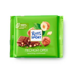 Шоколад молочный Ritter Sport лесной орех 100 г