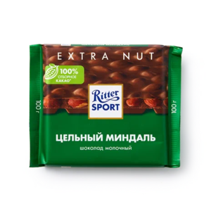 Шоколад молочный Ritter Sport Extra Nut с цельным миндалём 100 г