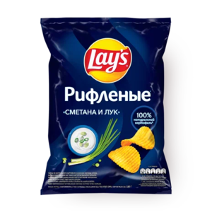 Чипсы Lay's сметана и лук рифлёные 140 г