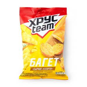 Сухарики Хрусteam Багет сырное ассорти 60 г
