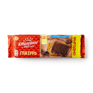 Печенье молочное «Юбилейное» с глазурью 232 г