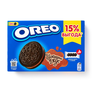 Печенье Oreo с какао и начинкой со вкусом шоколада 228 г