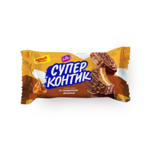 Печенье-сэндвич Супер Контик Konti со сгущённым молоком 100 г