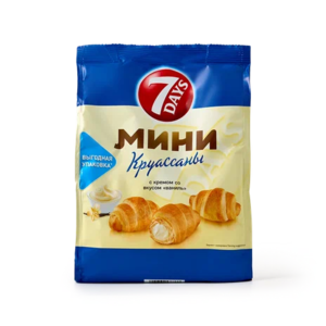 Круассаны мини 7 Days c кремом со вкусом ваниль 105 г