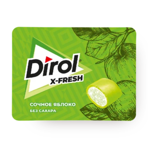 Жевательная резинка Dirol X-Fresh со вкусом яблока без сахара 16 г