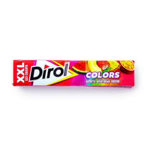 Жевательная резинка Dirol Colors XXL ассорти фруктовых вкусов 19 г