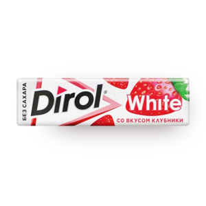 Жевательная резинка Dirol White со вкусом клубники без сахара 13,6 г