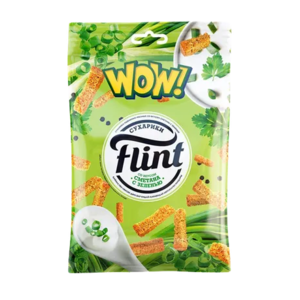 Сухарики Flint Сметана с зеленью 190 г