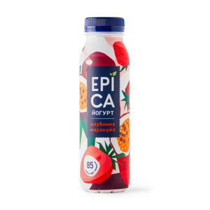 Йогурт питьевой Epica с клубникой и маракуйей 2,5% 260 г