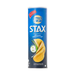 Чипсы Lays Stax со вкусом сметаны и лука, 140 г