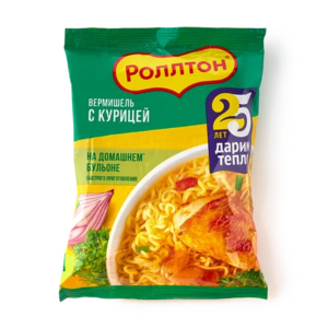 Вермишель «Роллтон» с курицей на домашнем бульоне 60 г