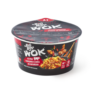 Лапша Big Bon Wok говядина в соусе по-китайски острая 85 г