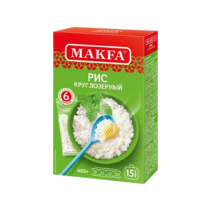 Рис Makfa круглозерный шлифованный 400 г