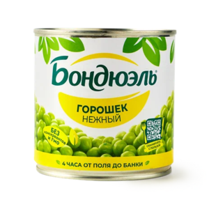 Горошек зелёный Нежный Bonduelle 400 г