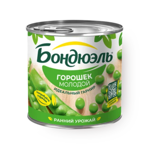 Горошек зелёный молодой Bonduelle 400 г