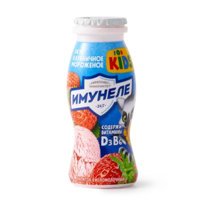 Напиток кисломолочный «Имунеле» for Kids клубничное мороженое 100 г
